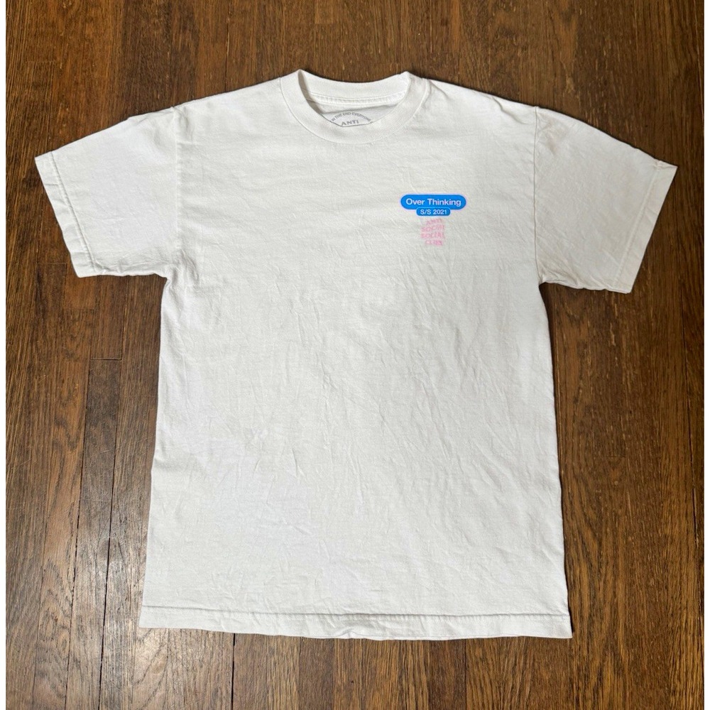 Anti Social Social Club Over Thinking S/S 2021 White Graphic Tee Mens Size M